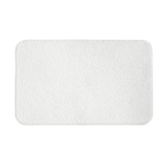 Mainstays Basic Polyester Bath Rug, White, 20" x 32"