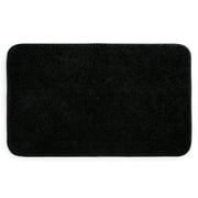Mainstays Basic Polyester Large Bath Rug, Black, 24" x 40"