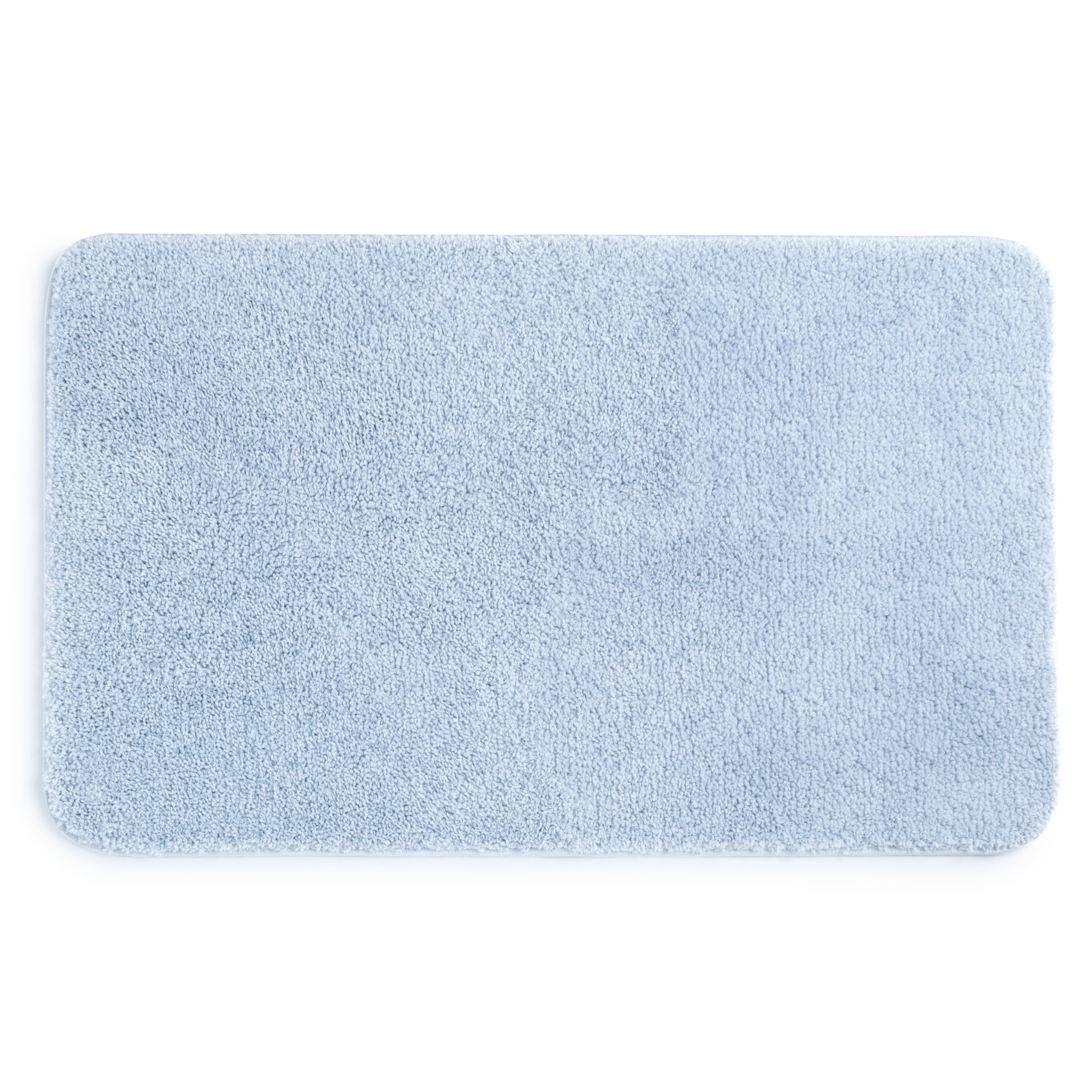 Mainstays Basic Polyester Large Bath Rug, Blue Shell, 24" x 40"
