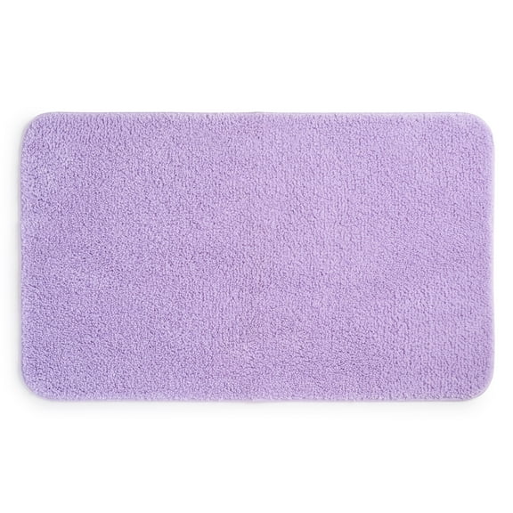 Mainstays Basic Polyester Large Bath Rug, Lavender, 24" x 40"