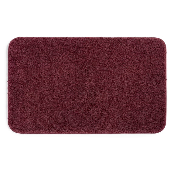 Mainstays Bath Rug, Basic Polyester, Large, Red, 24" x 40"