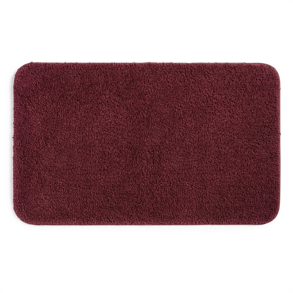 Mainstays Basic Polyester Large Bath Rug, Red, 24" x 40"