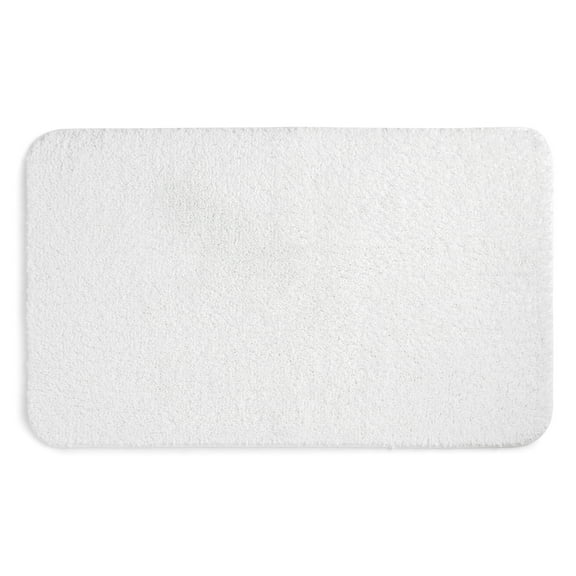 Mainstays Basic Polyester Large Bath Rug, White, 24" x 40"