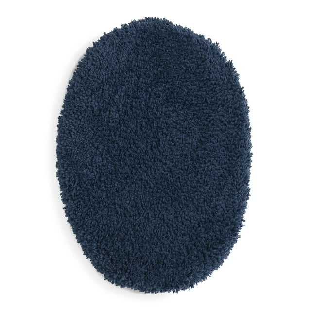 Mainstays Basic Polyester 19" x 22" Toilet Lid Cover, Navy
