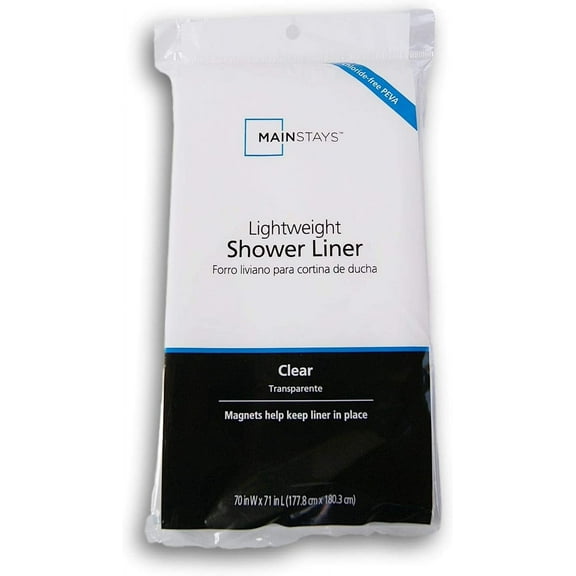 Mainstays Basic Shower Curtain Liner, 1 Each