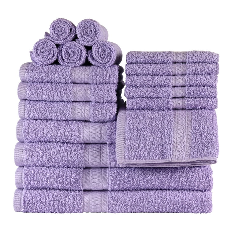 Mainstays Basic Solid 18-Piece Bath Towel Set Collection, School Grey