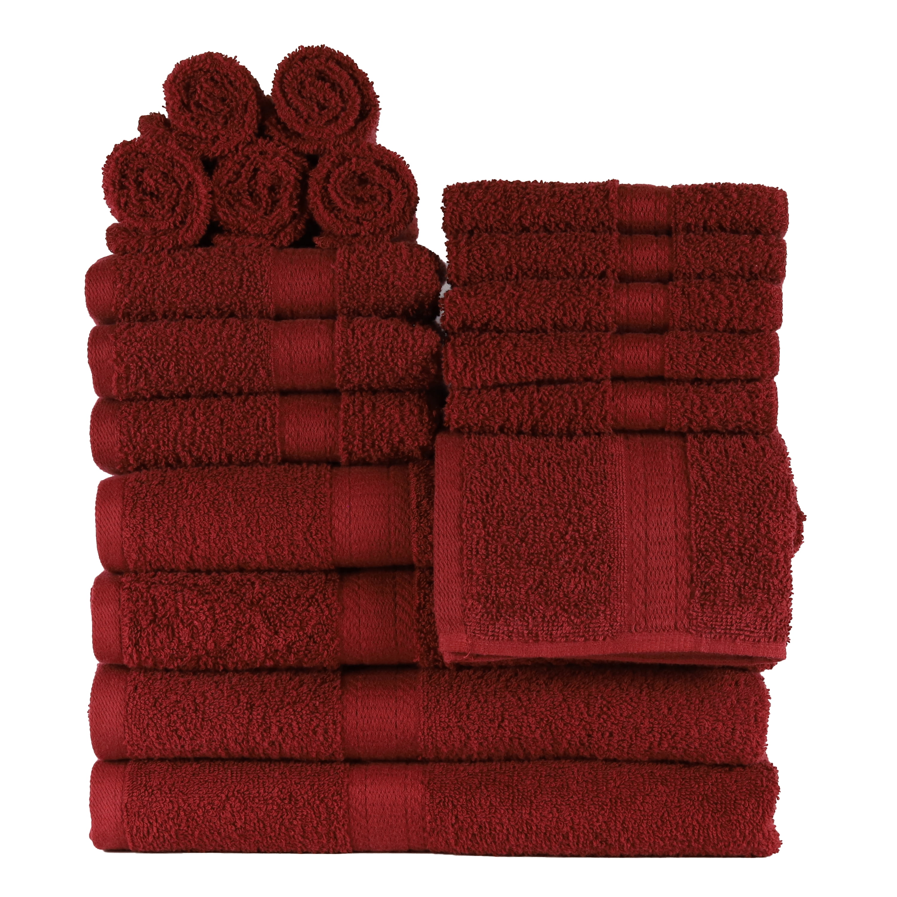 Mainstays Solid Hand Towel, Merlot 