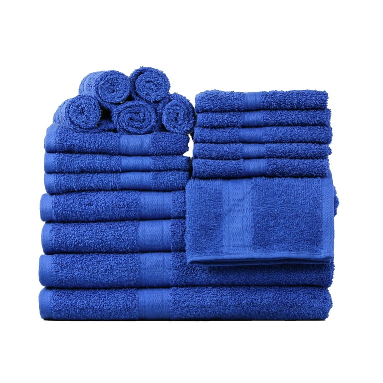 Mainstays Basic Solid 18-Piece Bath Towel Set Collection, School Grey