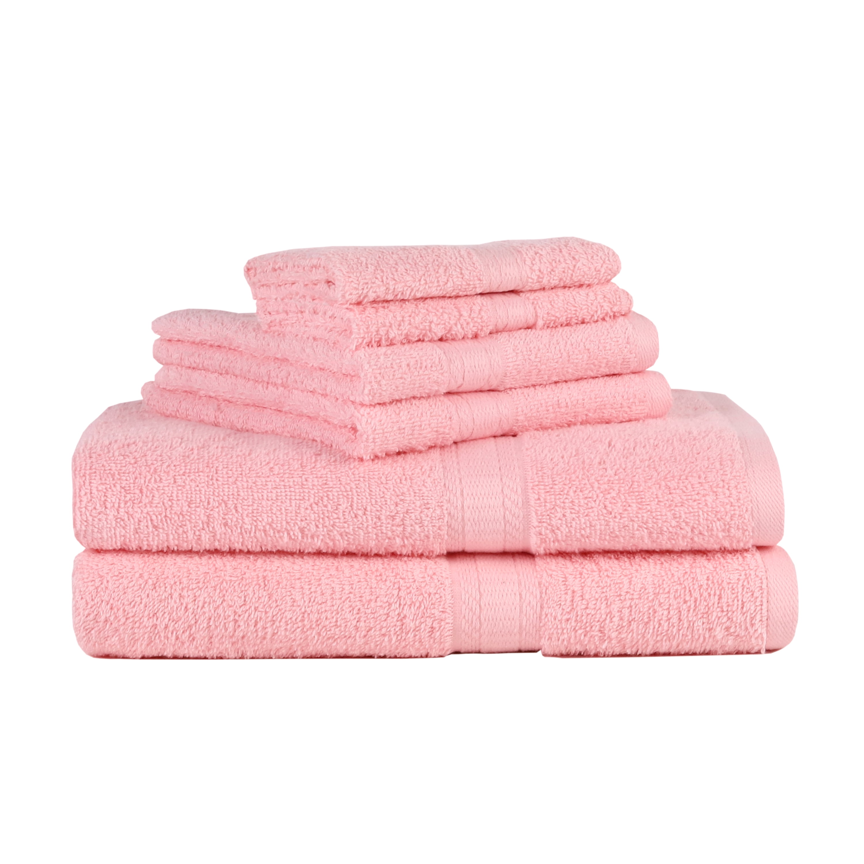 Aoibox 8-Piece Premium Towel with 2 Bath Towels, 2 Hand Towels and 4 Wash  Cloths, 600 GSM 100% Cotton Highly Absorbent, Pink SNPH002IN344 - The Home  Depot