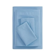 Mainstays Basic Value Microfiber Bed Sheet Set, Light Blue, Full, 4 Piece