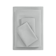 Mainstays Basic Value Microfiber Bed Sheet Set, Full, Light Silver Gray, 4 Piece