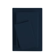 Mainstays Basic Value Microfiber Bed Sheet Set, Navy Blue, Twin, 3 Piece
