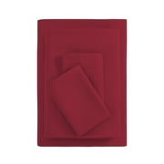 Mainstays Basic Value Microfiber Bed Sheet Set, Red Sedona, Full, 4 Piece