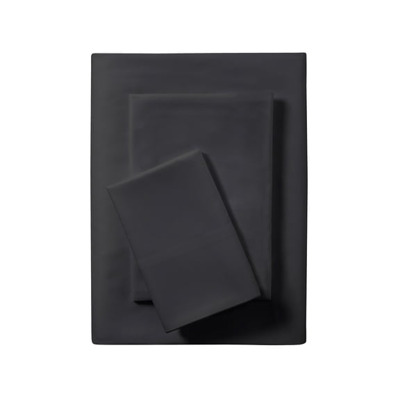 Mainstays Basic Value Microfiber Bed Sheet Set, Rich Black, Twin, 3 Piece