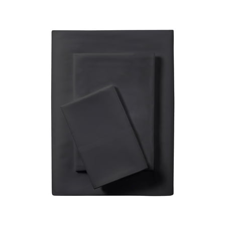 Mainstays Basic Value Microfiber Bed Sheet Set, Twin, Black, 3 Piece