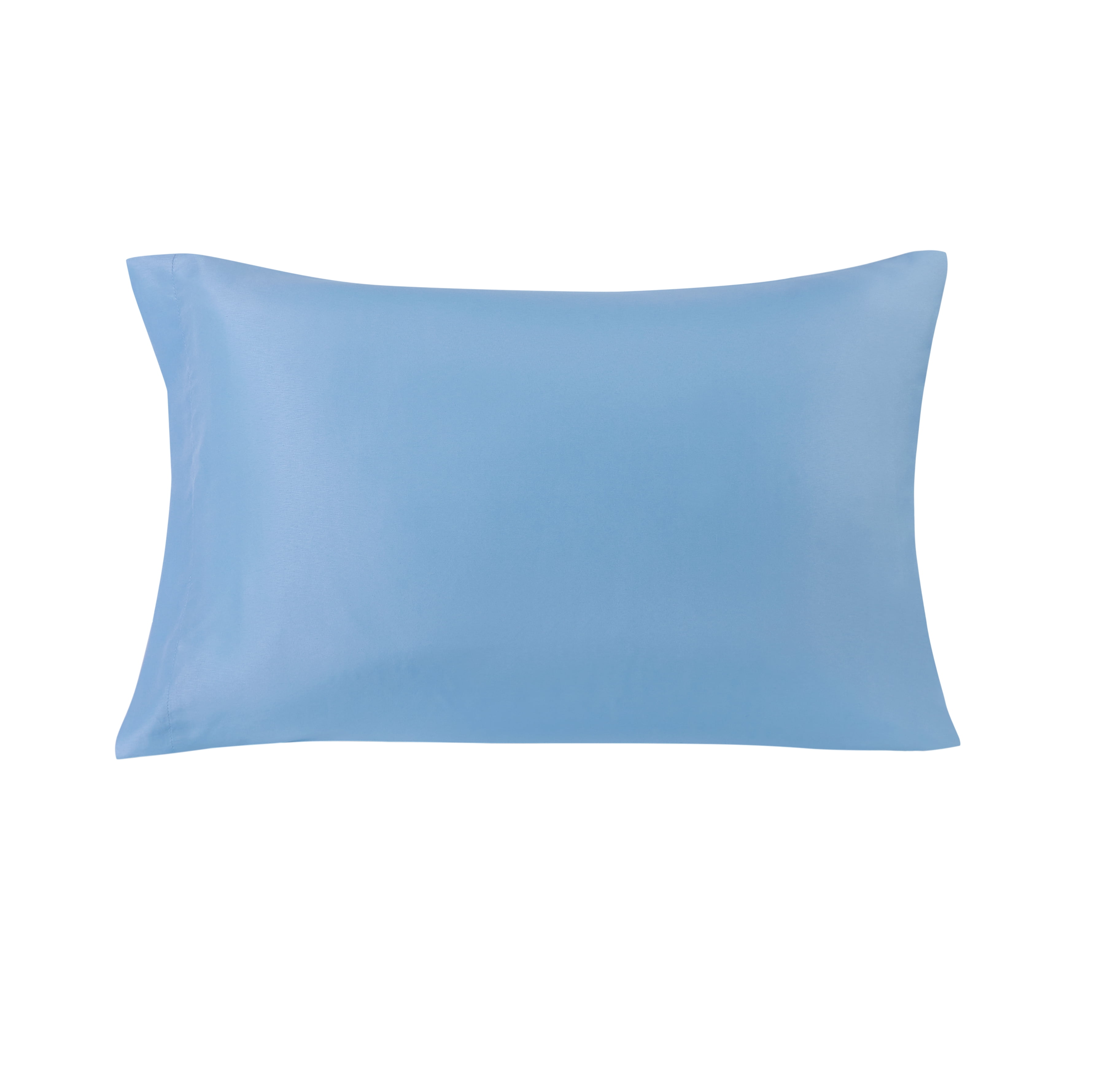 Mainstays Basic Value Microfiber Pillowcase, Light Blue, Standard, 1 Piece