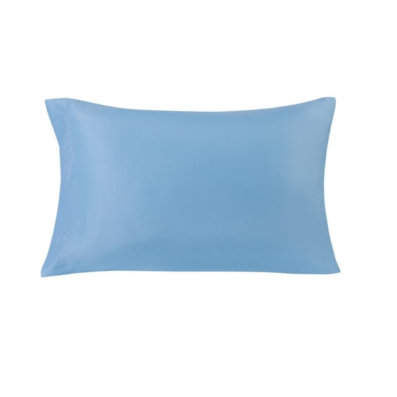 Mainstays Basic Value Microfiber Pillowcase, Light Blue, Standard, 1 Piece