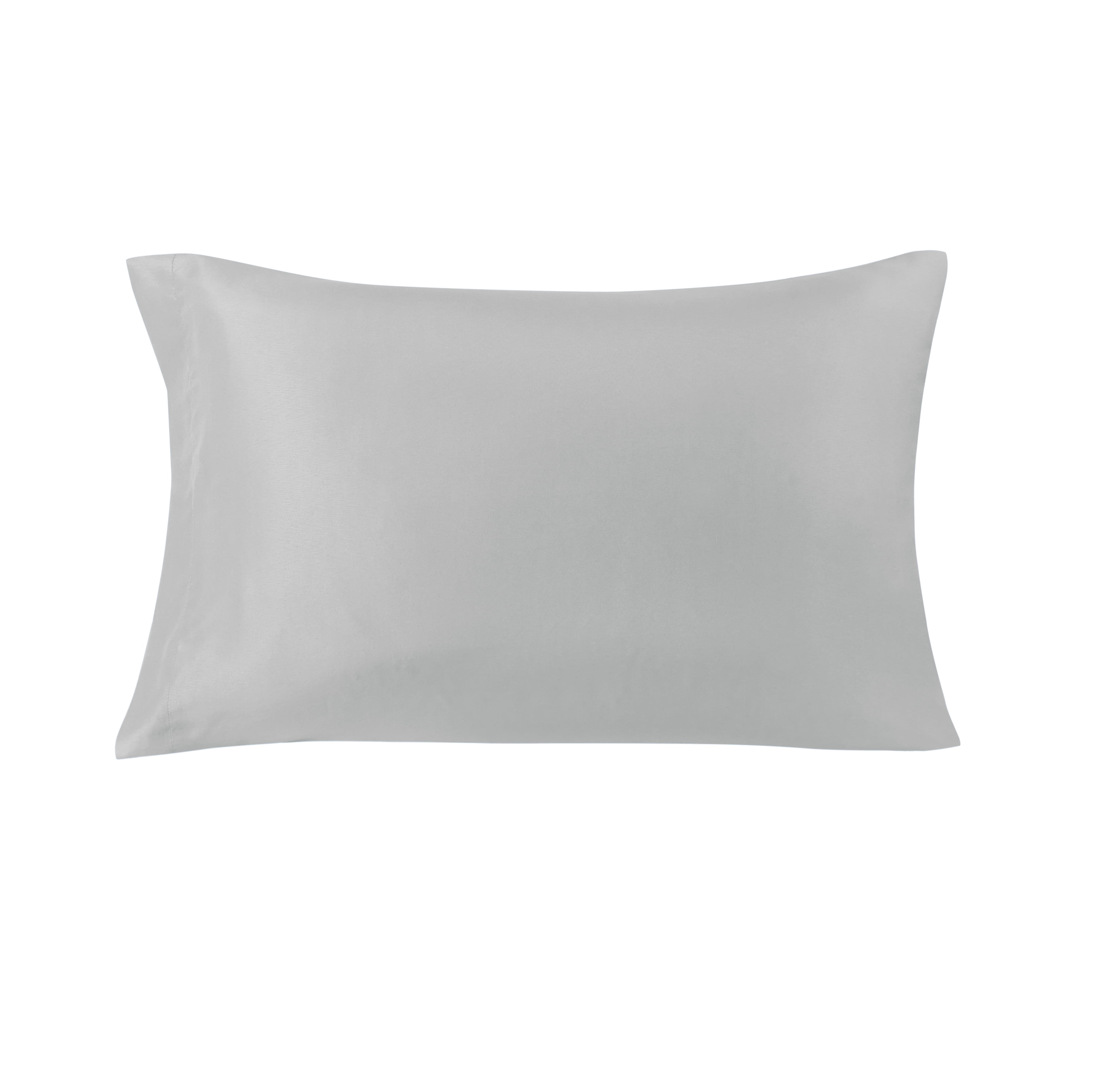 Mainstays Basic Value Microfiber Pillowcase, Light Silver Gray, Standard, 1 Piece