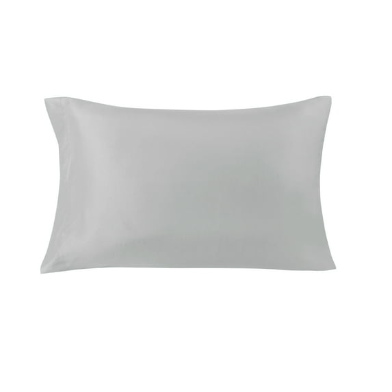 Mainstays Basic Value Microfiber Pillowcase, Light Silver Gray, Standard, 1 Piece