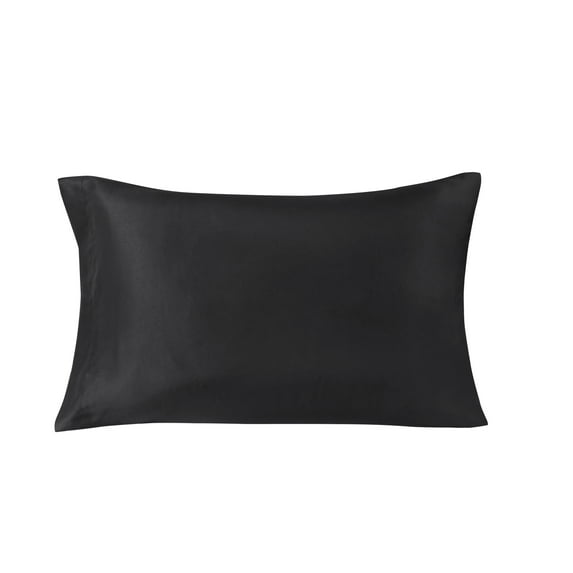 Mainstays Basic Value Microfiber Pillowcase, Standard, Black, 1 Piece