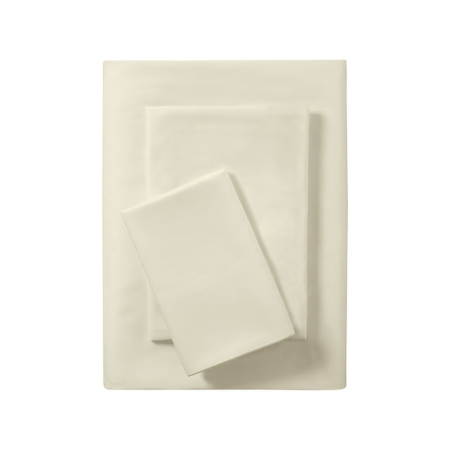 Mainstays Basics Value Microfiber Sheet Set, Twin, Fresh Ivory, 3 Piece