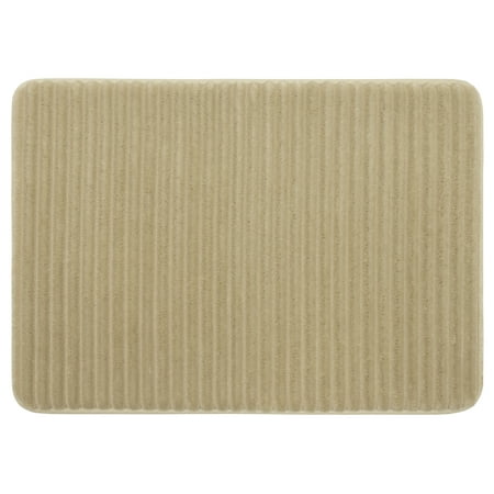 Mainstays Bath Rug Quick Dry Memory Foam, Papyrus Beige, 17" x 24"
