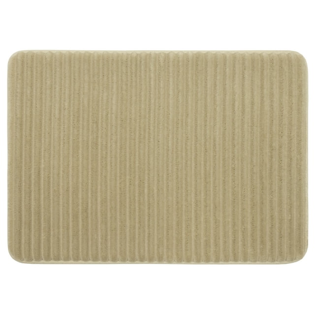 Mainstays Bath Rug Quick Dry Memory Foam, Papyrus Beige, 17" x 24