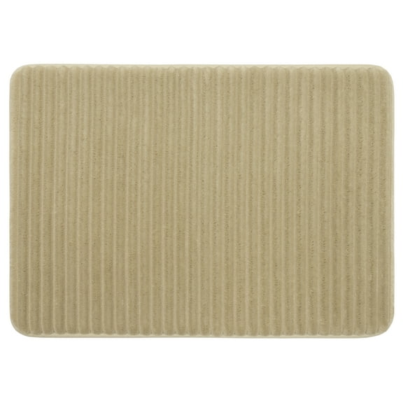 Mainstays Bath Rug Quick Dry Memory Foam, Papyrus Beige, 17" x 24"