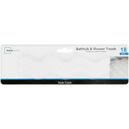 Mainstays 18-Piece, 3.25" x 10.25" x 2.50" pack Wavy Non-Slip Bath Appliques