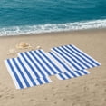 thumbnail image 1 of Mainstays Beach Collection Cabana Navy & White Striped Cotton-Blend Beach Towels (4 Count), 1 of 5