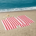 thumbnail image 1 of Mainstays Beach Collection Cabana Red & White Striped Cotton-Blend Beach Towels (4 Count), 1 of 5