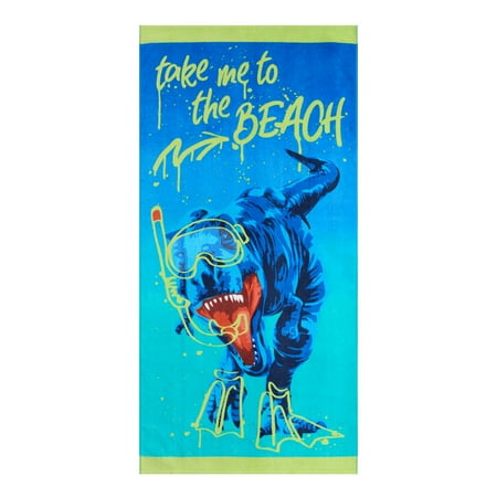 Mainstays Beach Collection Dinosaur Cotton-Blend Beach Towel