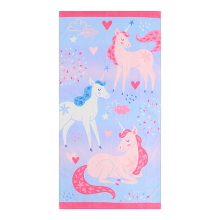 Mainstays Beach Collection Unicorn Cotton-Blend Beach Towel