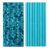 Mainstays Beach Towels, Blue & Green, 2 Pack
