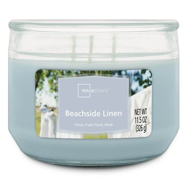 Mainstays Beachside Linen Scented Wick Candle oz