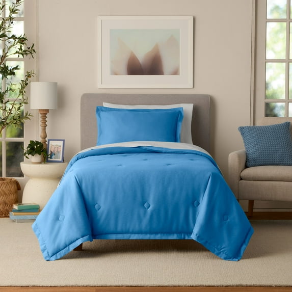 Mainstays by Becky G. & Alejandra Blue Comforter Set with Sham, Twin