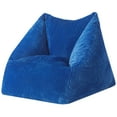 thumbnail image 1 of Mainstays by Becky G. & Alejandra Ribbed Plush Compressed Foam Chair, Blue, 1 of 8