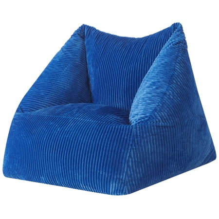 Mainstays by Becky G. & Alejandra Ribbed Plush Compressed Foam Chair, Blue