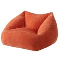 thumbnail image 1 of Mainstays Becky G Ribbed Plush Compressed Foam Chair, Mandarin for Teens and Adults, 1 of 8