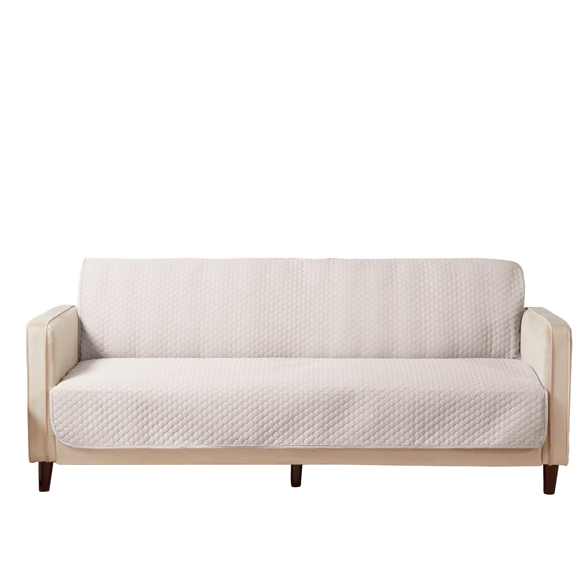 Mainstays Bed Futon Loveseat Polyester Slipcover, Beige