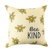 Mainstays Bee Kind Dots Reversible Outdoor Throw Pillow 16 Inch Multicolour Novelty