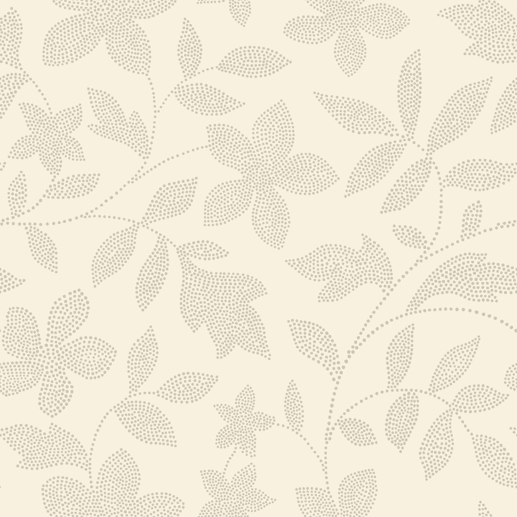 Mainstays Beige Dot Botanical Peel and Stick Wallpaper 30.75 Sq. ft