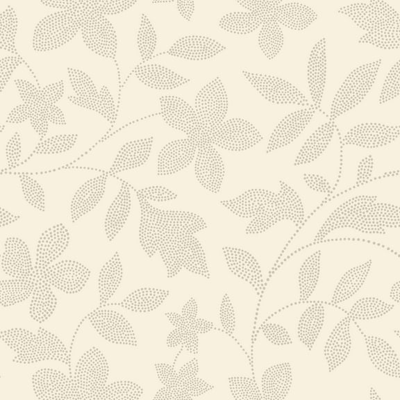 Mainstays Beige Dot Botanical Peel and Stick Wallpaper 30.75 Sq. ft, 1 Count