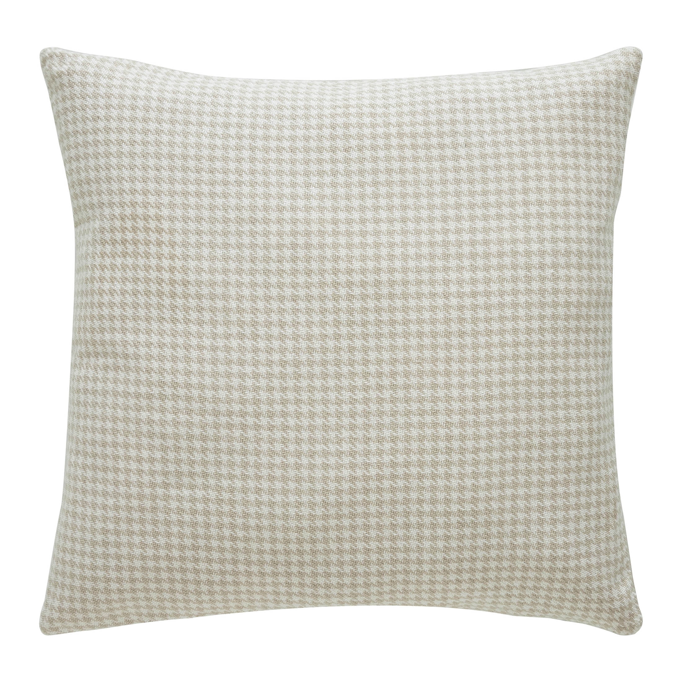 Mainstays 18" x 18" Beige Houndstooth Woven Decorative Pillow