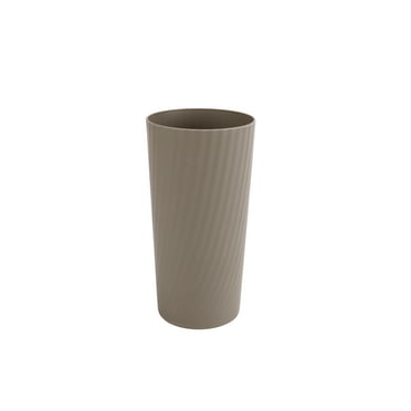 Mainstays - Beige Round Plastic Tumbler, Swirl Etched, 26-Ounce