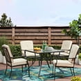 Mainstays Belden Park 5piece Outdoor Patio Dining Set Tan