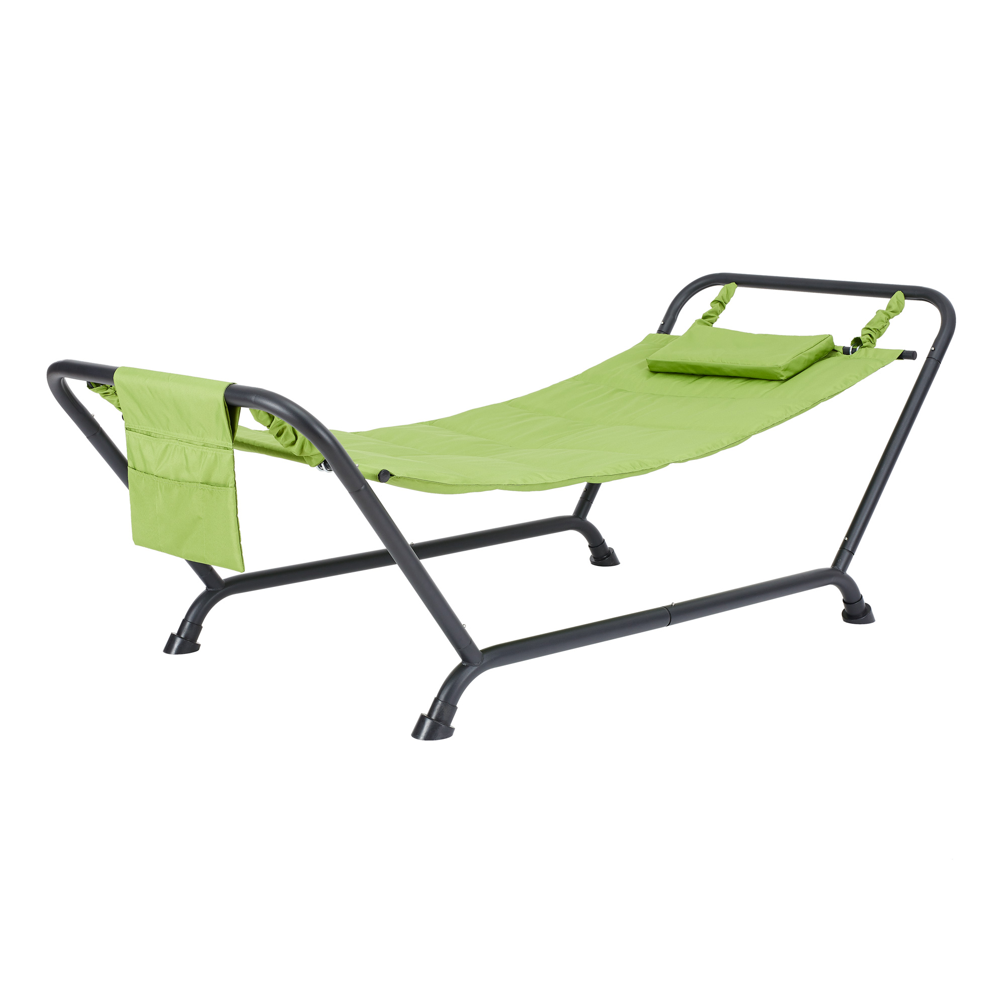 Mainstays Belden Park Hammock with Stand and Pillow, Outdoor, Material Polyester, Multi color, Assembled Length 90.55" - image 1 of 6