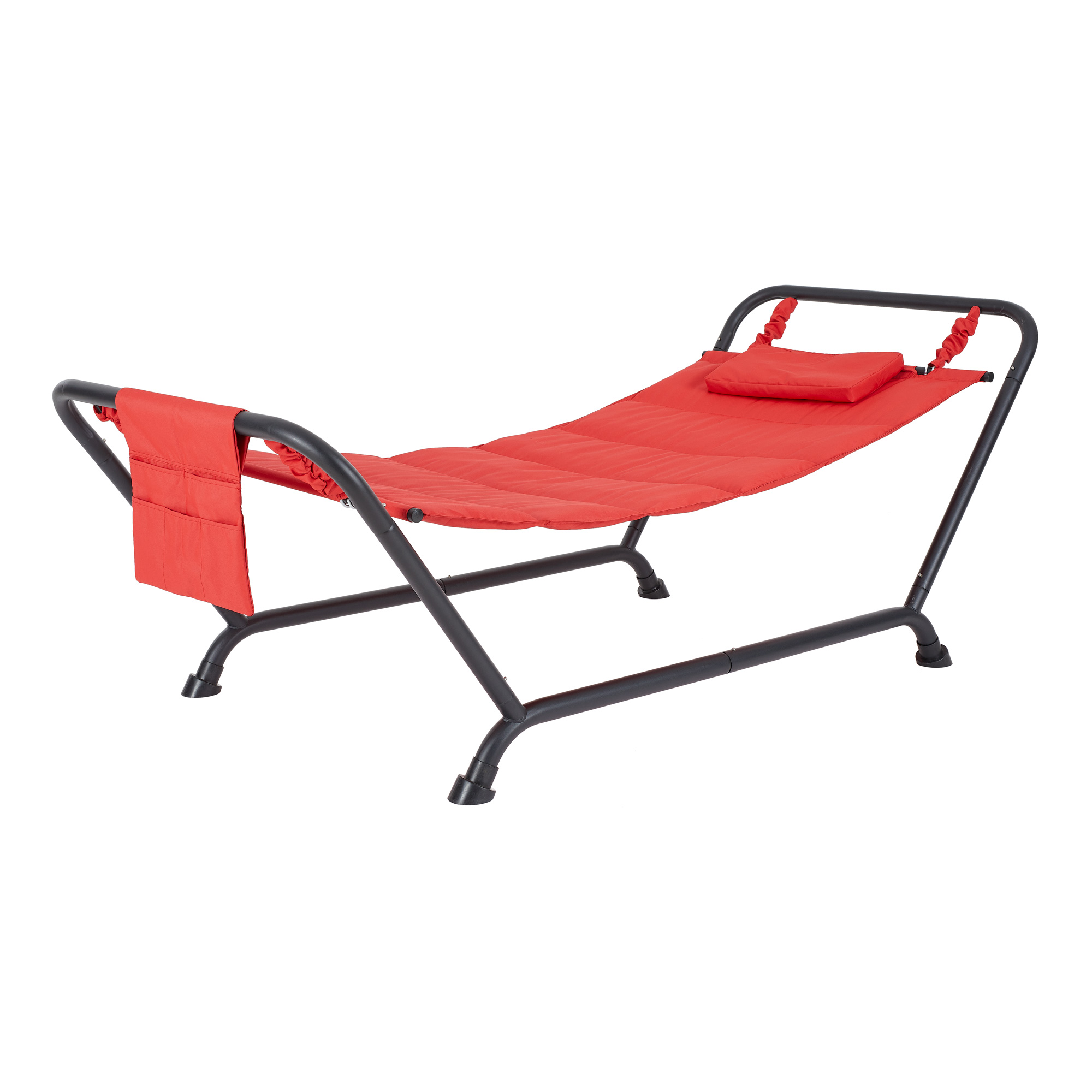 Mainstays Belden Park Polyester Hammock with Stand and Pillow for Outdoor Patio, Multi color, Assembled Length 90.55" - image 1 of 6
