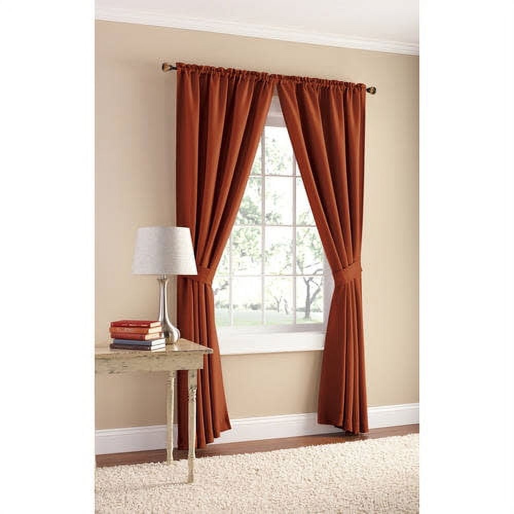 Mainstays Textured Curtain, Terra Cotta 95 inch, Set of (2