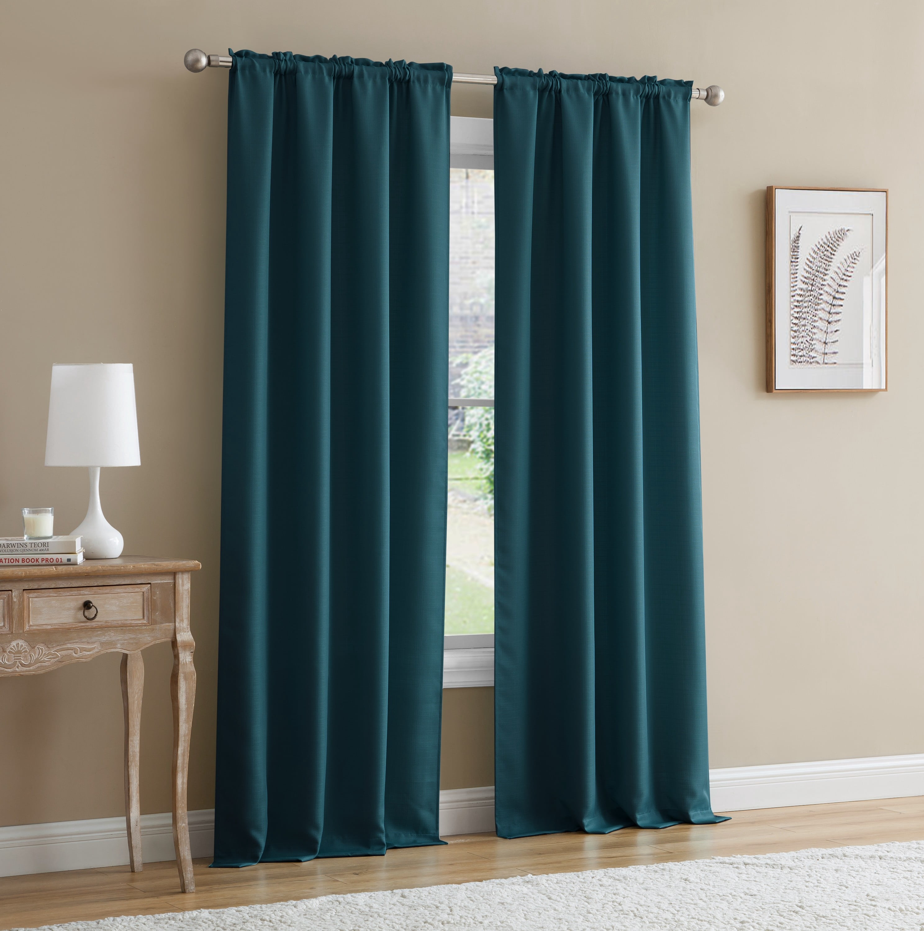 Mainstays Bennett Textured Panel Pair - Corsair - 40" x 84" Each - Set of (2)